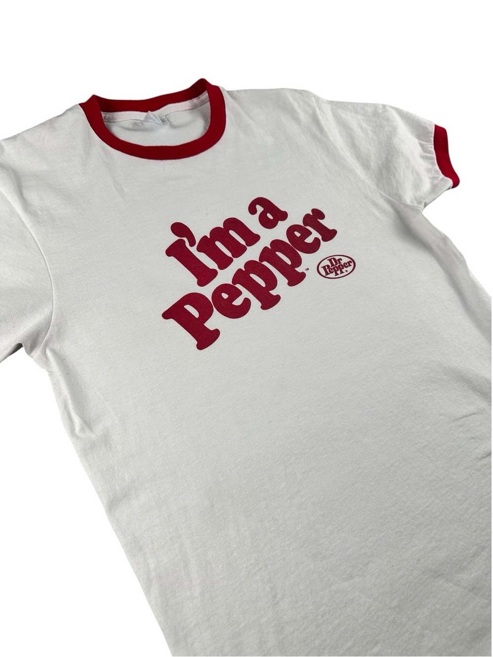 Dr Pepper I’m a Pepper Ringer T Shirt Retro Soda Graphic Tee Red White M - Picture 3 of 12
